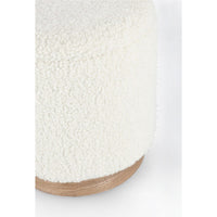 Pouf Contenitore Bouclé Bianco Moderno da Interno - BRI