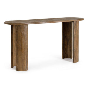 Consolle Ovale Legno Naturale Moderna da Interno - BRANCH Colore: Marrone