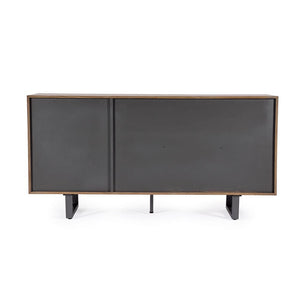 Credenza Legno Naturale e Nero Industriale da Interno - BRAMBLE