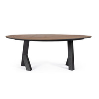 Tavolo MDF Impiallacciato Nero Moderno da Interno 200x115 - BRAMBLE