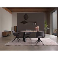 Tavolo MDF Impiallacciato Nero Moderno da Interno 200x115 - BRAMBLE