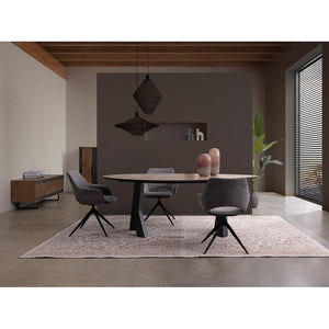 Tavolo MDF Impiallacciato Nero Moderno da Interno 200x115 - BRAMBLE