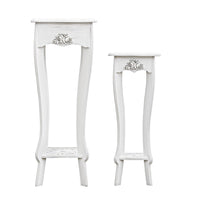 Porta Lampada Legno Bianco Rustico da Interno - BLAINE