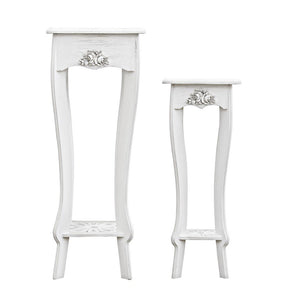 Porta Lampada Legno Bianco Rustico da Interno - BLAINE