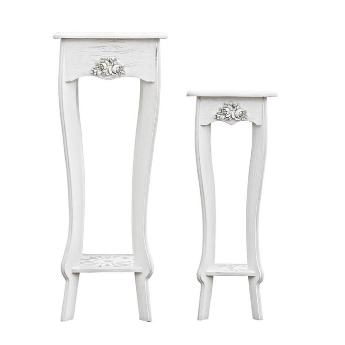 Porta Lampada Legno Bianco Rustico da Interno - BLAINE