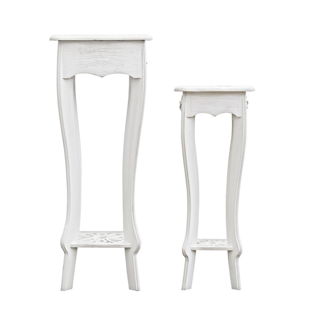 Porta Lampada Legno Bianco Rustico da Interno - BLAINE