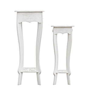 Porta Lampada Legno Bianco Rustico da Interno - BLAINE