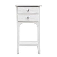 Mobiletto 2 Cassetti Legno Bianco Rustico da Interno - BLAINE