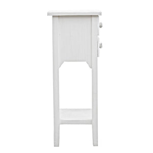 Mobiletto 2 Cassetti Legno Bianco Rustico da Interno - BLAINE