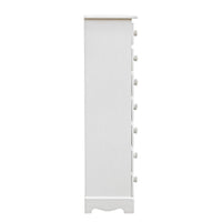 Cassettiera 7 Cassetti Legno Bianco Stile Classico da Interno - BLAINE
