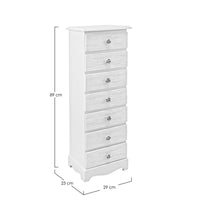 Cassettiera 7 Cassetti Legno Bianco Stile Classico da Interno - BLAINE