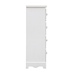 Cassettiera 4 Cassetti Legno Bianco Rustica da Interno - BLAINE