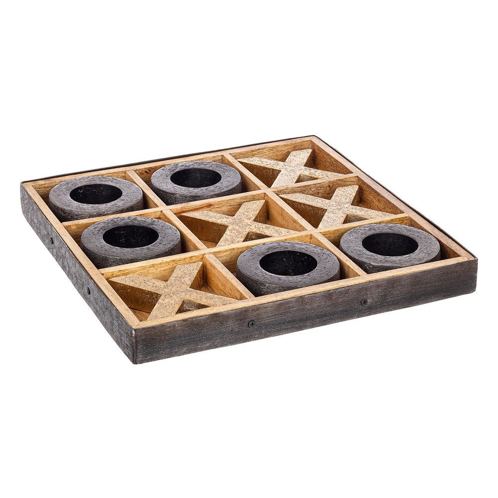 Decorazione Tris Legno Marrone Rustico da Interno 37x37 - AYA