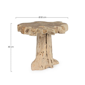 Tavolino in Radice di Teak Marrone Rustico da Interno - ATLAS