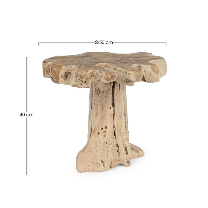 Tavolino in Radice di Teak Marrone Rustico da Interno - ATLAS