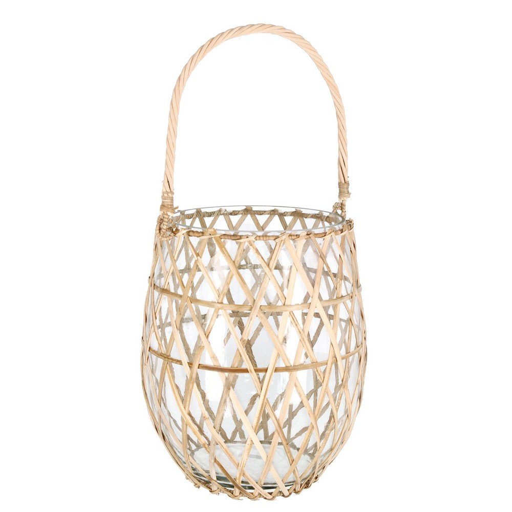 Vaso in Vetro Marrone Boho da Interno H14 cm - ASUKA