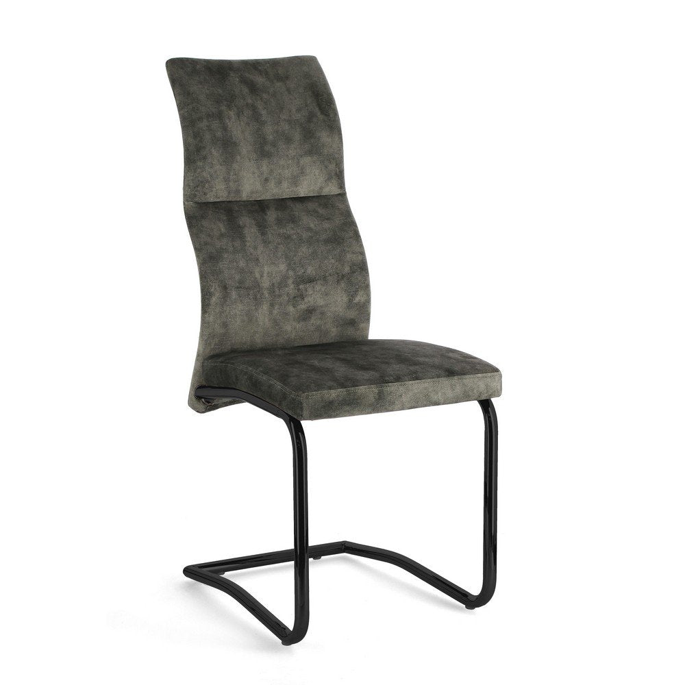 Set 4 Sedie Velluto Marrone Moderne da Interno - ASHER Colore: Verde