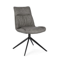 Set 2 Sedie Ecopelle Tortora Moderna da Interno - ARIA Colore: Grigio