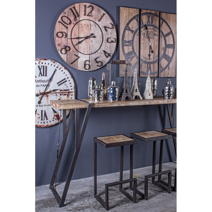 Sgabello Legno Nero Industriale da Interno H47 - ARCHIE