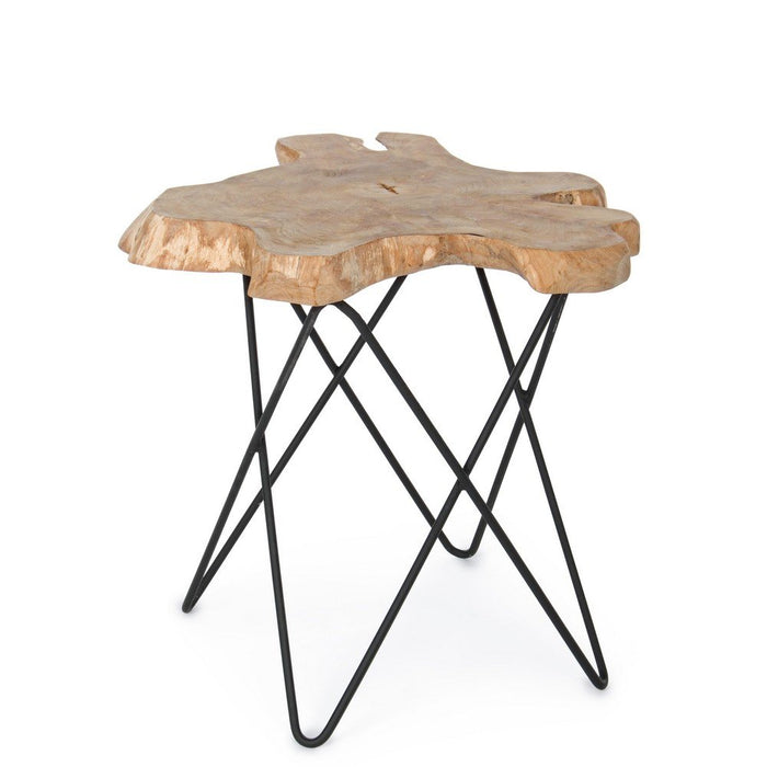 Tavolino in Teak Nero Industriale da Interno - APOLLO