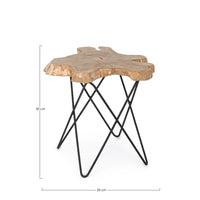 Tavolino in Teak Nero Industriale da Interno - APOLLO