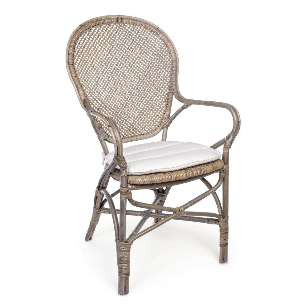 Sedia in Rattan Marrone Rustica da Interno - ANGELICA Colore: Marrone