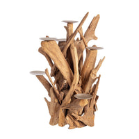 Candelabro Teak Marrone Rustico da Interno H70 cm - ANANYA