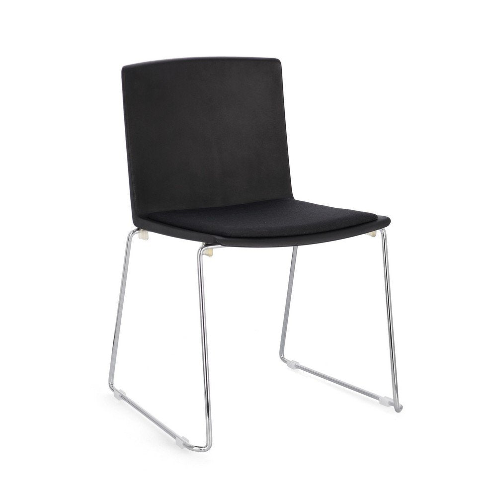 Set 4 Sedie Resina Verde Moderne da Interno - AMARA Colore: Antracite