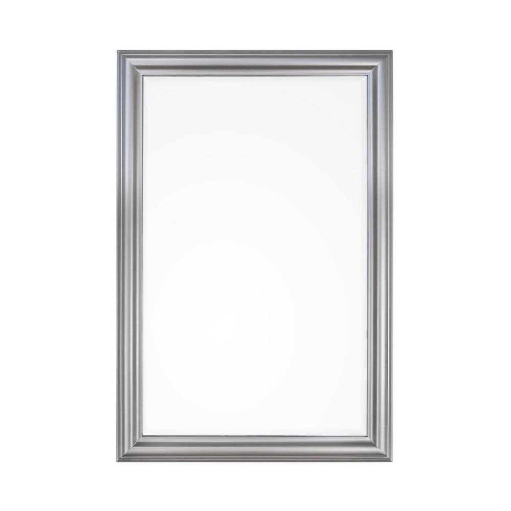 Specchio Legno Bianco Classico da Parete 60x90 cm - ALLEN Colore: Argentato