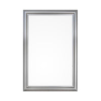 Specchio Legno Bianco Classico da Parete 60x90 cm - ALLEN Colore: Argentato