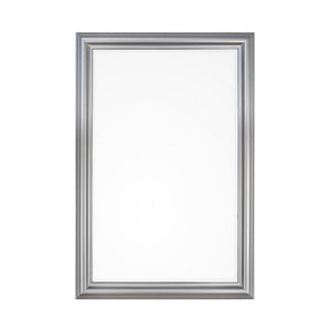 Specchio Legno Bianco Classico da Parete 60x90 cm - ALLEN Colore: Argentato