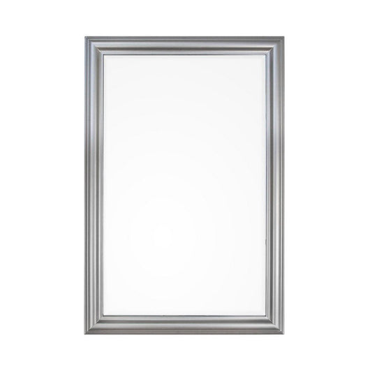 Specchio Legno Bianco Classico da Parete 60x90 cm - ALLEN Colore: Argentato