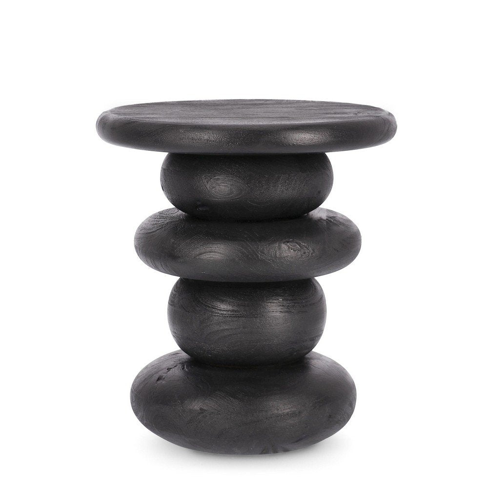 Tavolino Legno Nero Moderno da Interno 40 cm - ALEXIA