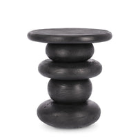 Tavolino Legno Nero Moderno da Interno 40 cm - ALEXIA