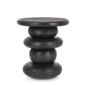 Tavolino Legno Nero Moderno da Interno 40 cm - ALEXIA