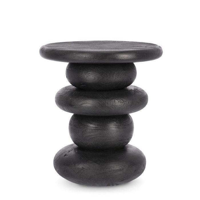 Tavolino Legno Nero Moderno da Interno 40 cm - ALEXIA