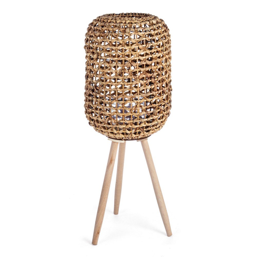 Set 2 Lanterne Treppiede in Rattan Marrone Boho da Interno - ALEXANDER