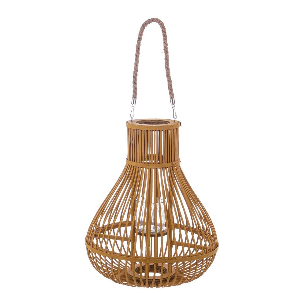 Set 2 Lanterne in Iuta Boho da Esterno - AISHA Colore: Marrone