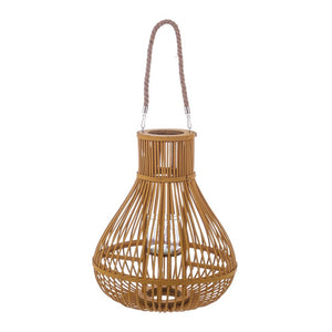 Set 2 Lanterne in Iuta Boho da Esterno - AISHA Colore: Marrone