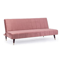 Divano Letto Velluto Beige Moderno da Interno - ADELAIDE Colore: Rosa