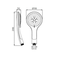 Doccino serie elegant a 5 getti, nero