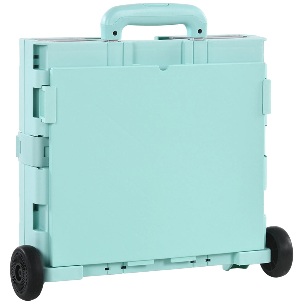 Carrello per Supermercato con 2 Ruote ¨C zephmum ¨C Verde 41.5x32.5x85 cm