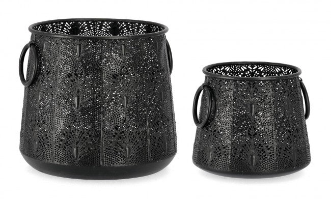 Lanterne Metallo Nero Stile Boho da Interno - PARKER Colore: Nero