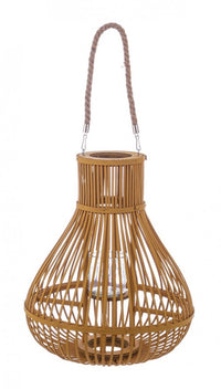 Set 2 Lanterne in Iuta Boho da Esterno - AISHA Colore: Marrone