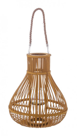 Set 2 Lanterne in Iuta Boho da Esterno - AISHA Colore: Marrone