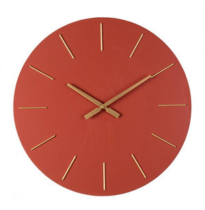 Orologio da Parete Metallo Rosso Moderno 60 cm - TINO Colore: Rosso