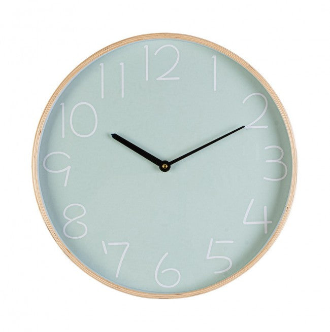 Orologio da Parete Legno Tortora Moderno 30 cm - BRILLO Colore: Verde