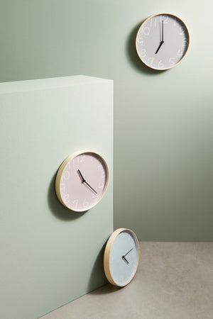 Orologio da Parete Legno Tortora Moderno 30 cm - BRILLO Colore: Verde