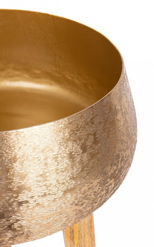 Porta Vaso Metallo Nero Stile Industriale da Interno - ROMAN Colore: Oro