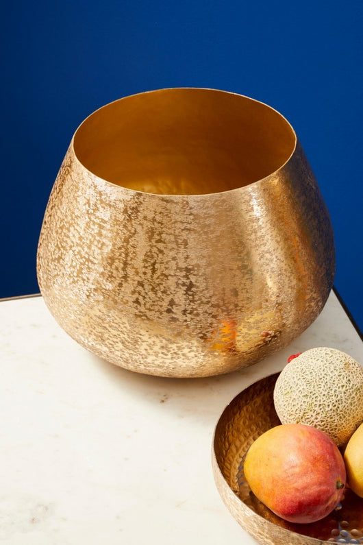 Porta Vaso Metallo Nero Stile Industriale da Interno - ROMAN Colore: Oro